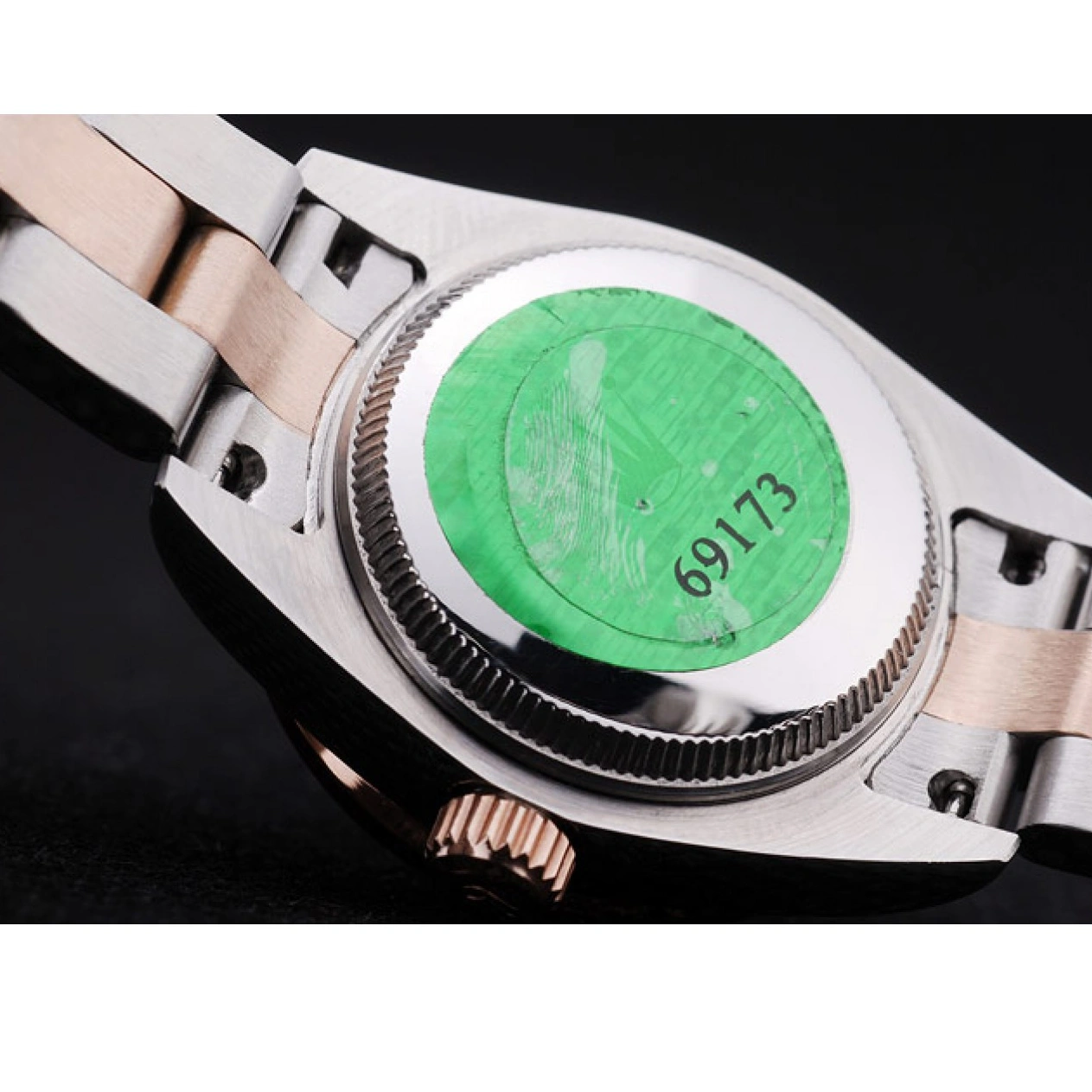 Aaa replica watch Datejust Polished 7475 Rose Diamonds Bezel Gold Dial Brown Rolex 1026